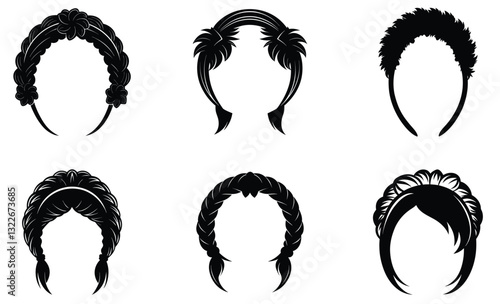 Hairpins silhouette vector
