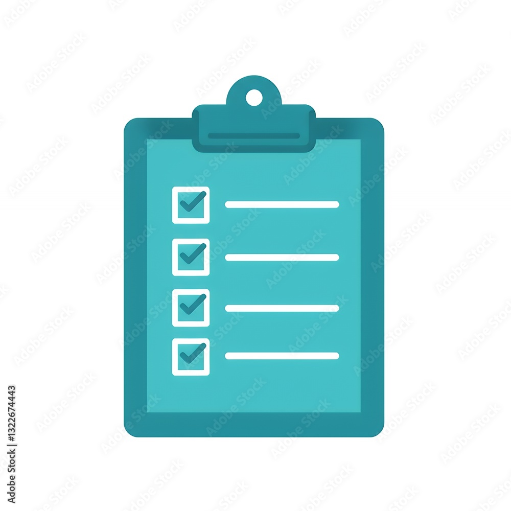 Checklist with Checked Boxes on Clipboard for Task Management Checklist with Checked Boxes on Clipboard for Task Management