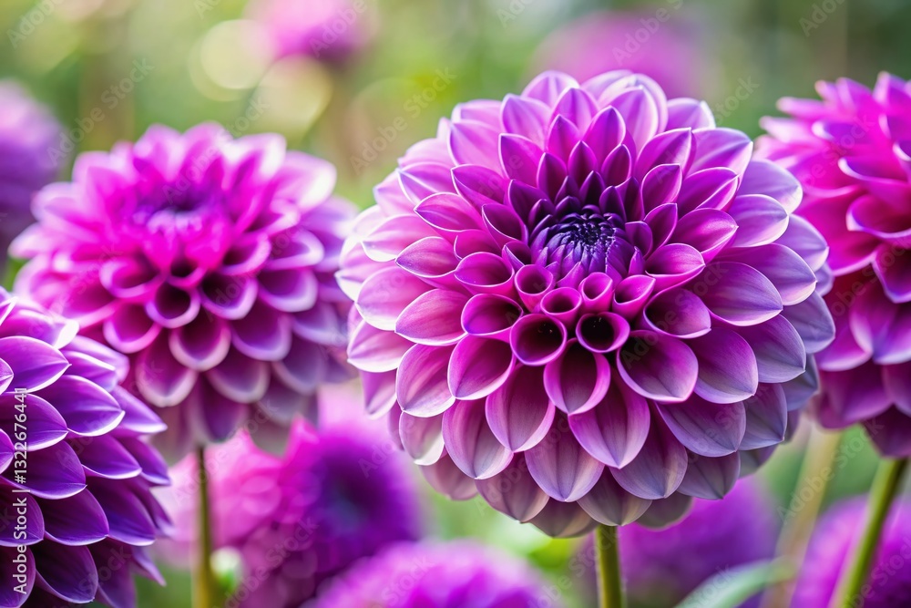 Vivid Violet Dahlia Close-Up: Candid Macro Photography of Stunning Purple Flowers Vivid Violet Dahlia Close-Up: Candid Macro Photography of Stunning Purple Flowers