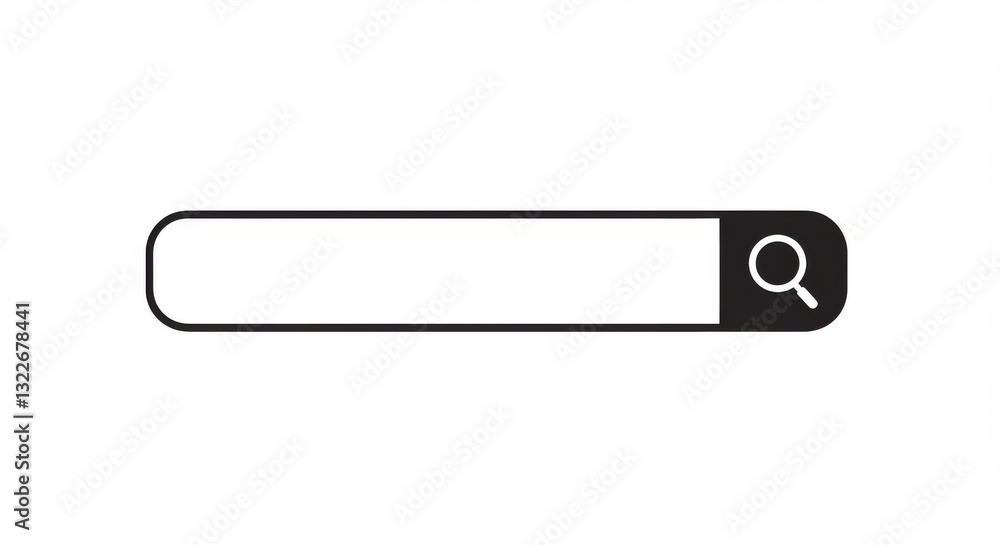 Minimalist Search Bar Icon with Magnifying Glass Minimalist Search Bar Icon with Magnifying Glass