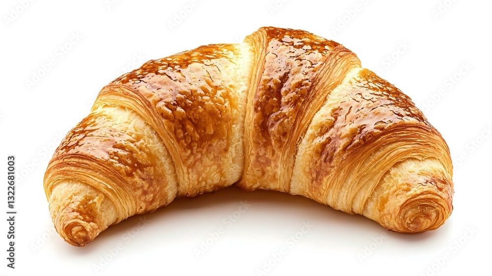 Croissant isolated on the white background Croissant isolated on the white background