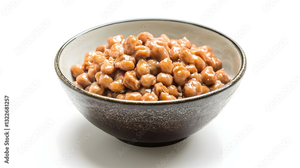 close up Natto or Fermented Soybean isolated close up Natto or Fermented Soybean isolated
