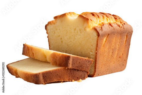 slice of bread on white background