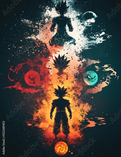 Detailed San Goku Dragon Ball Illustration for Anime Fans and Art Enthusiasts