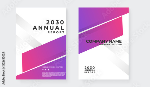 Geometric shapes design for business brochure template