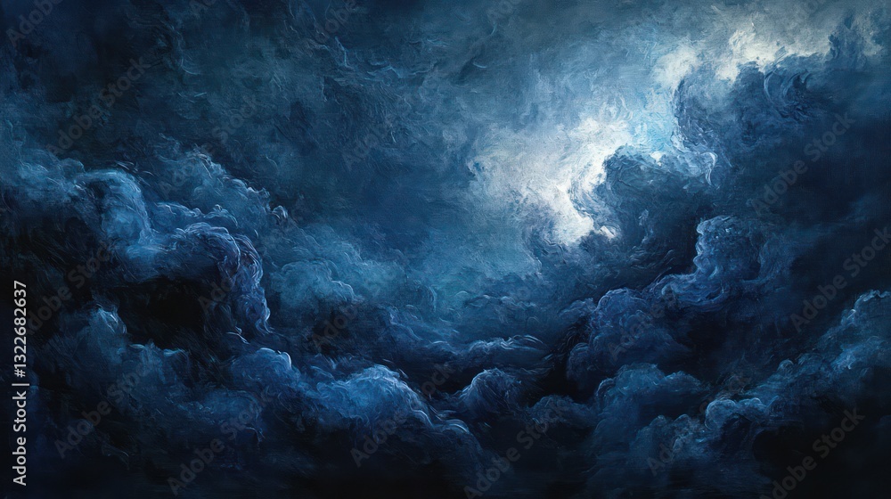 Obraz premium Dramatic Dark Clouds By Generated AI