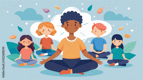 Participants will gain a deeper understanding of the impact of stress on children and how to model healthy coping mechanisms through mindfulness practices.. Vector illustration