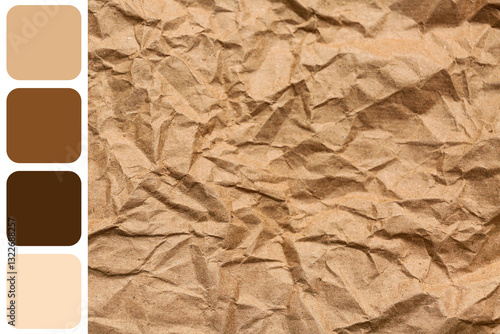Texture of crumpled paper a...