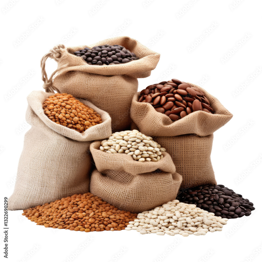 various beans in a bag