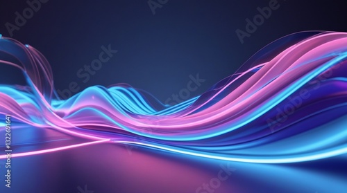 Digital Drift: Illuminated Curves of Color background 