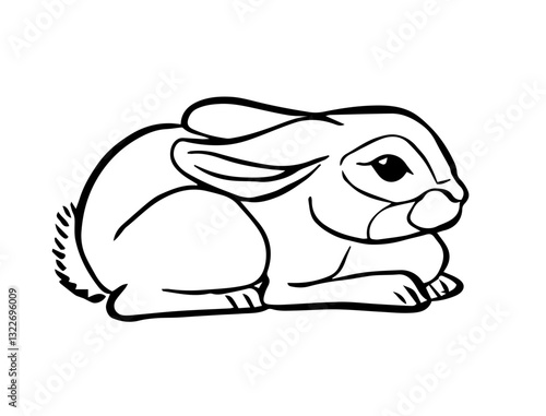 Bunny Rabbit, Retro Vector Illustration