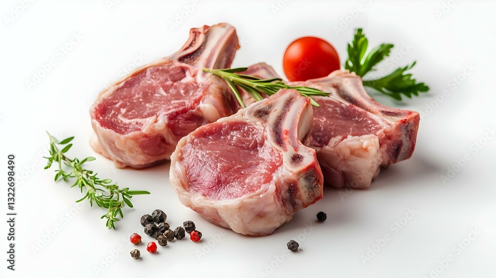 Lamb Chops isolated on white background Lamb Chops isolated on white background