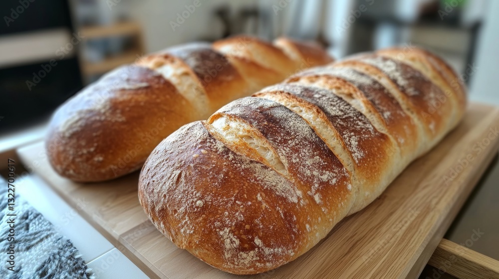 delicious fresh bread on table - ai delicious fresh bread on table - ai