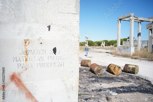 Fotografie deactivated industrial zone of the former CUF, factory union company