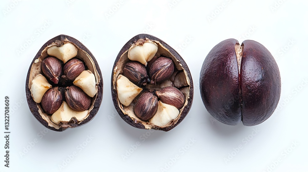 Sapucaia Nuts isolated on white background Sapucaia Nuts isolated on white background
