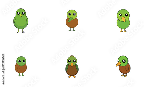 Cute kiwi cartoon vector