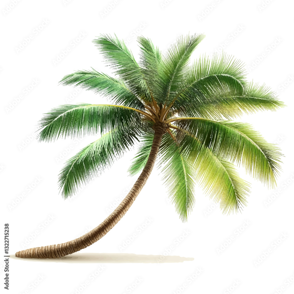 Obraz premium Palm tree isolated on a white background