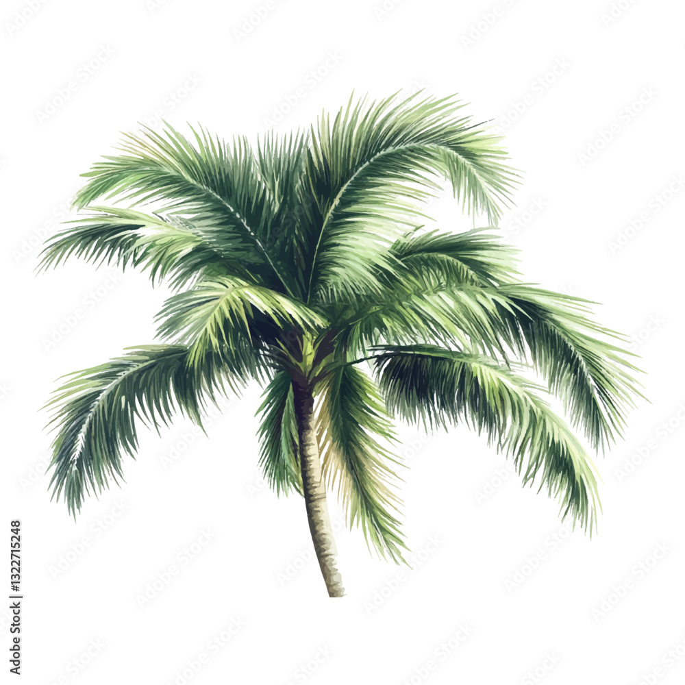 Fototapeta premium Palm tree isolated on a white background