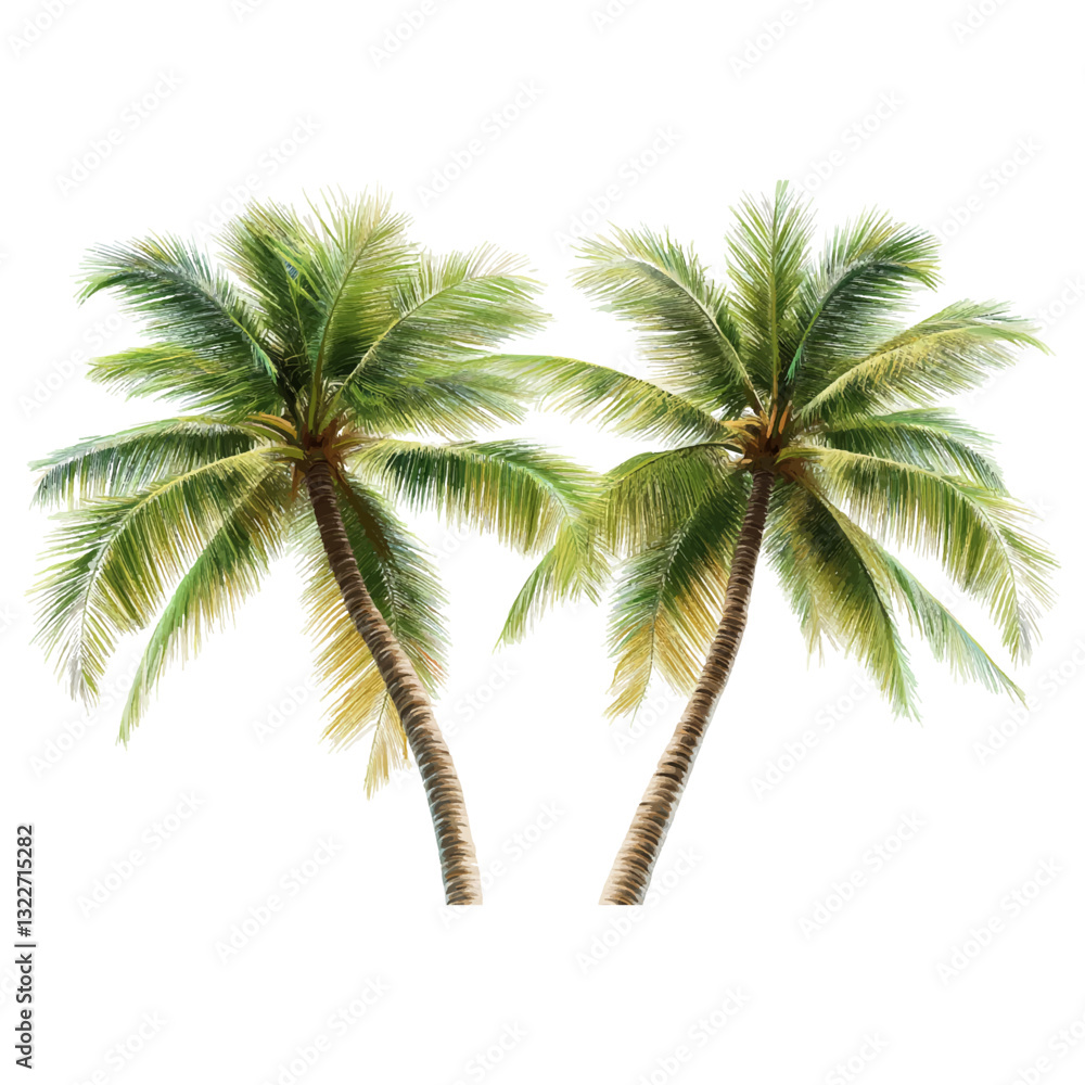 Obraz premium Palm tree isolated on a white background