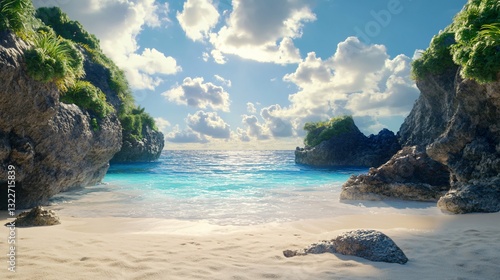 Picturesque Sunayama Beach on Miyako Island, Okinawa: An Ultra-Detailed Aerial View