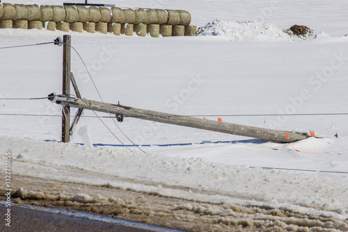 down power line from freezing rain