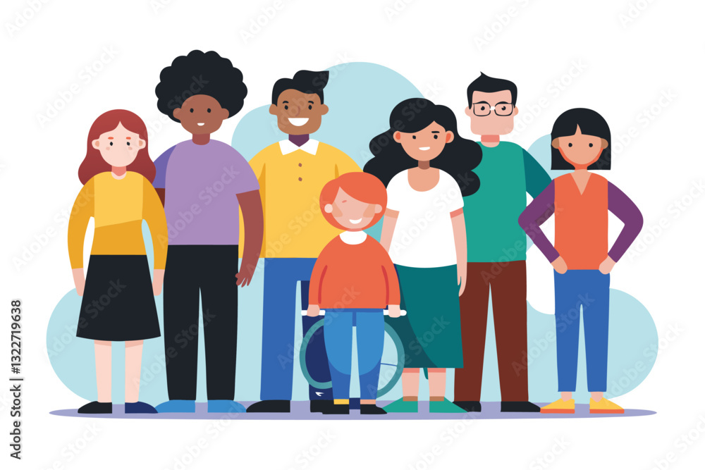 Crowd of different people of different races Crowd of different people of different races