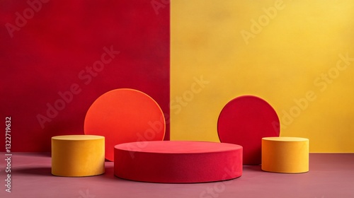 Vibrant Red and Yellow Tone Photo - Professional Photography for Design Projects
