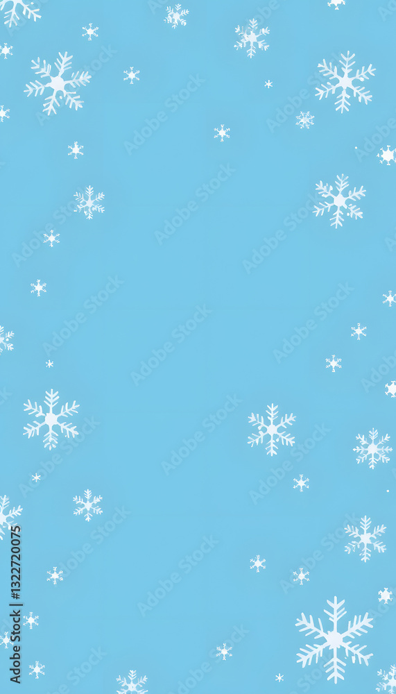 blue background with snowflakes, collage style. with white shades blue background with snowflakes, collage style. with white shades