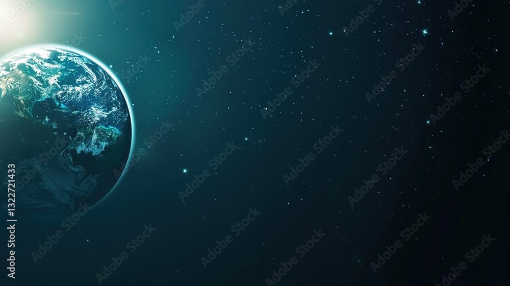 Fototapeta premium The Awareness - Awakening Background of Earth Day: From Cognitive Germination to a Global Action Wave