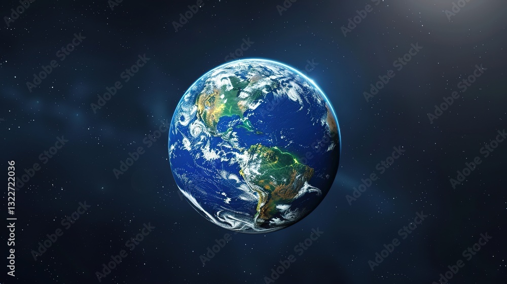 Naklejka premium The Awareness - Awakening Background of Earth Day: From Cognitive Germination to a Global Action Wave