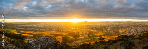 Cuadro en lienzo Pôr-do-sol no Morro do Prudente