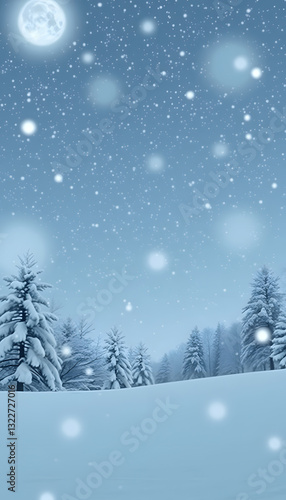 Wallpaper Mural winter time and snow space, minimalism. with white shades Torontodigital.ca