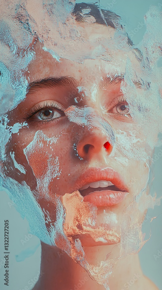 Abstract Female Portrait: A Surreal Masterpiece Abstract Female Portrait: A Surreal Masterpiece