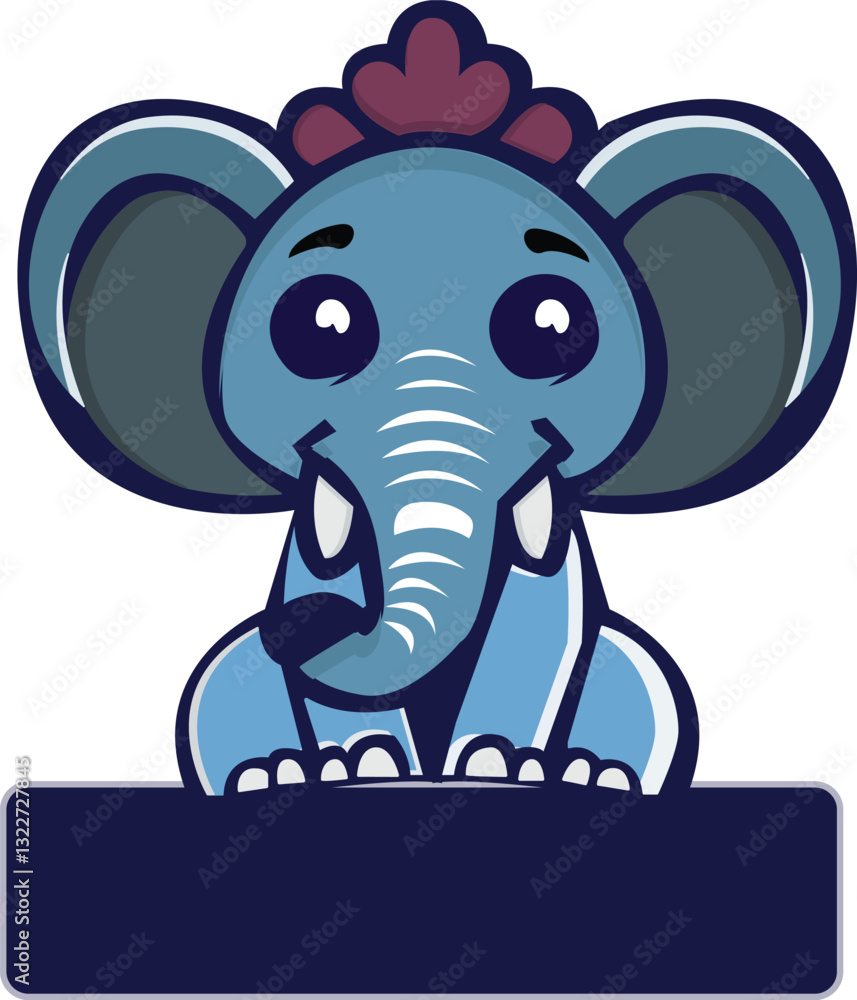 Save the elephant day with blank sign. Save the elephant day with blank sign.
