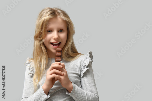 Cute little girl with sweet...