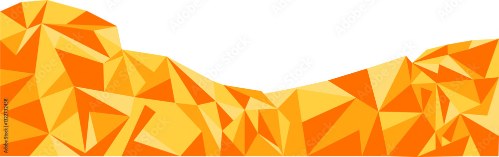 Fototapeta premium Multicolor Polygon Footer Backdrop