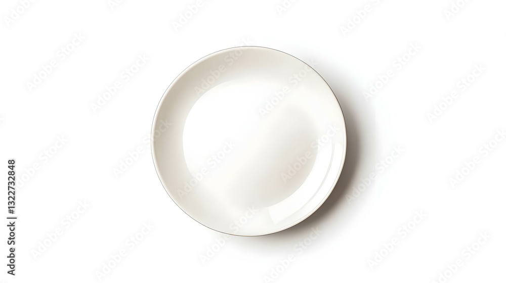 Empty white plate isolated on white background Empty white plate isolated on white background