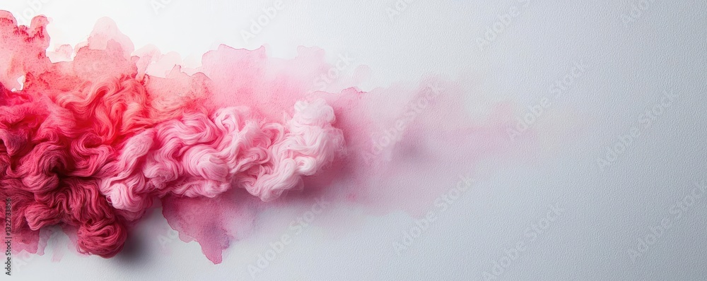 Fototapeta premium Digital watercolor painting abstract background idea. Colorful smoke swirl creating an abstract and artistic effect on a white background.