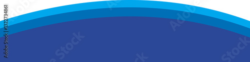 Blue Ocean Wave Footer Illustration
