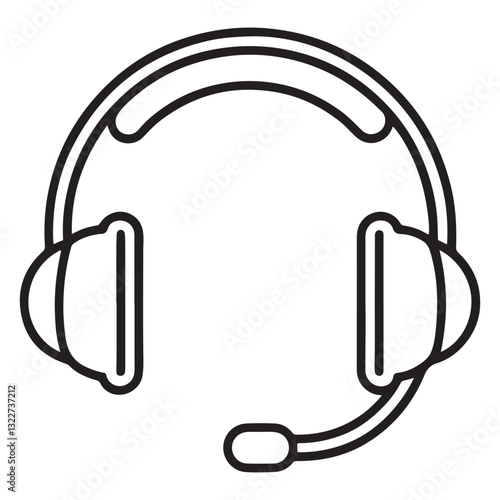 customer support headset icon modern design