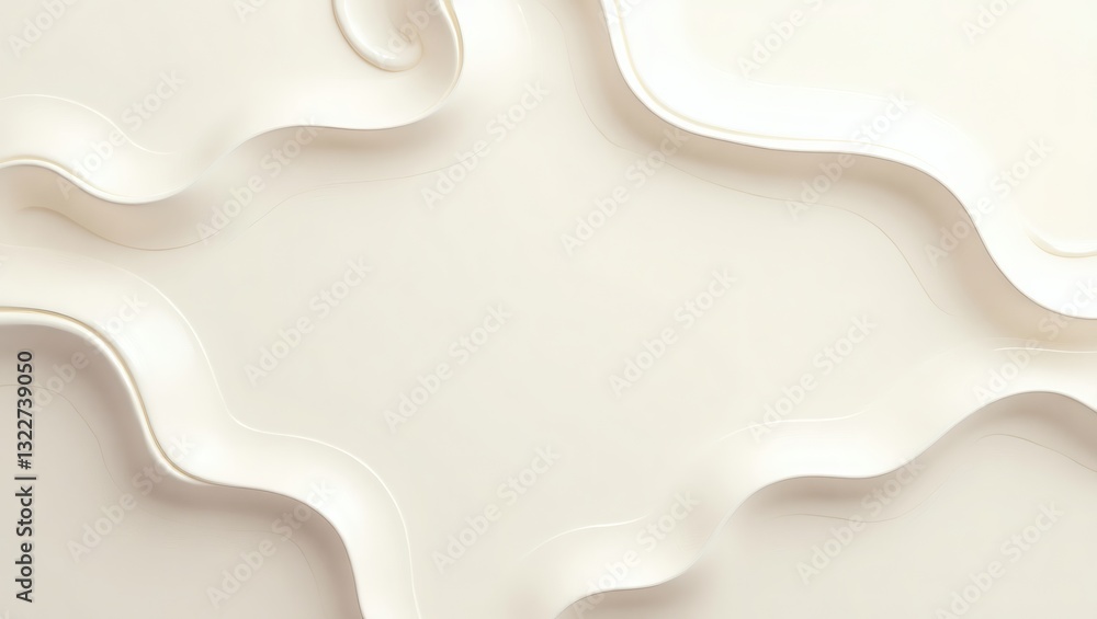Sophisticated creamy curves forming abstract frame, elegant design background Sophisticated creamy curves forming abstract frame, elegant design background