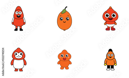 Cute bacuri cartoon vector