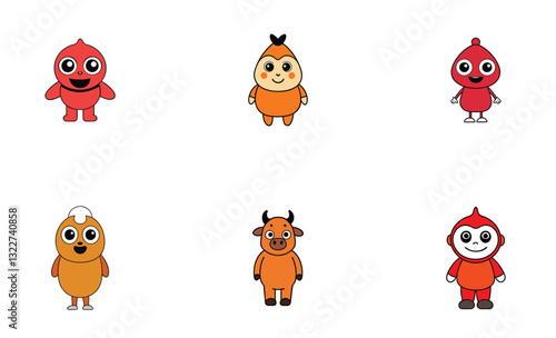 Cute bacuri cartoon vector