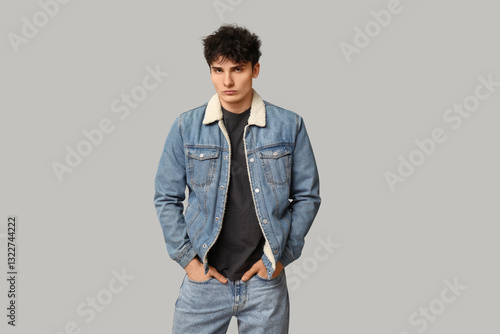 Handsome young man in styli...