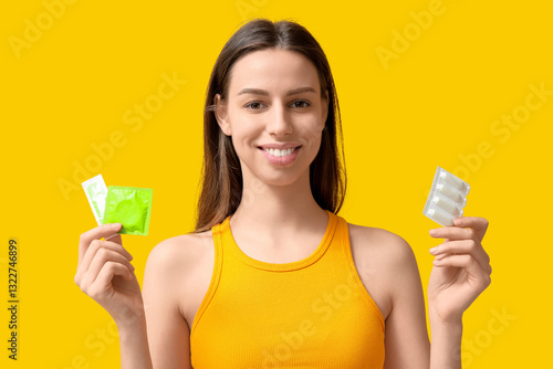 Beautiful young woman with ...