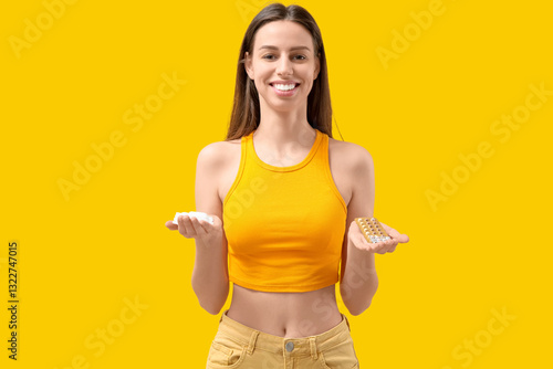 Beautiful young woman with ...