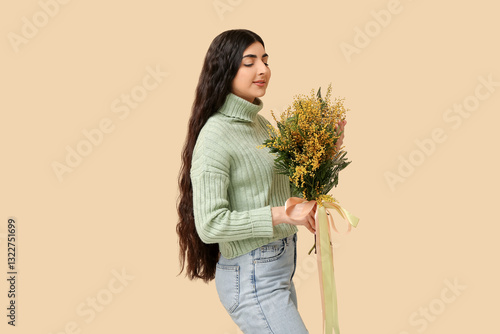 Beautiful young woman with ...