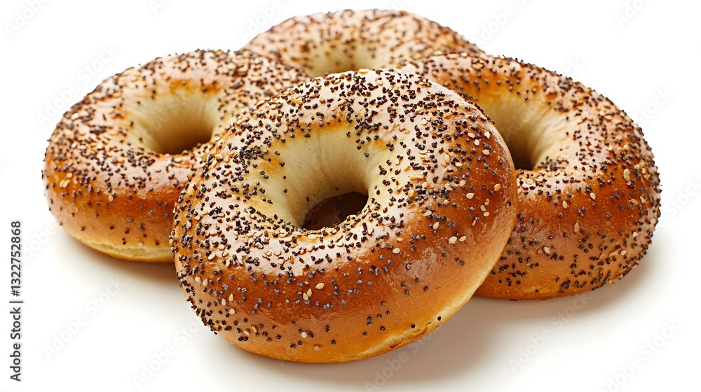 Fresh bagel on white background Fresh bagel on white background