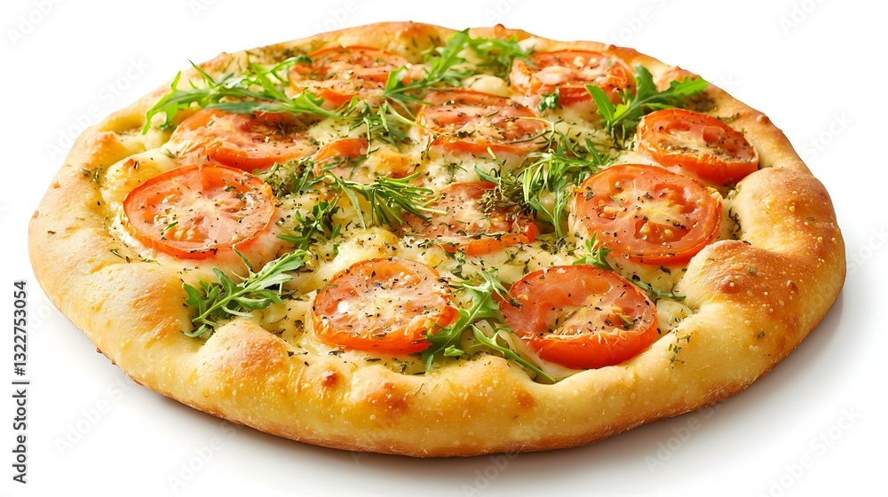 Focaccia with greens tomatoes and cheese Focaccia with greens tomatoes and cheese