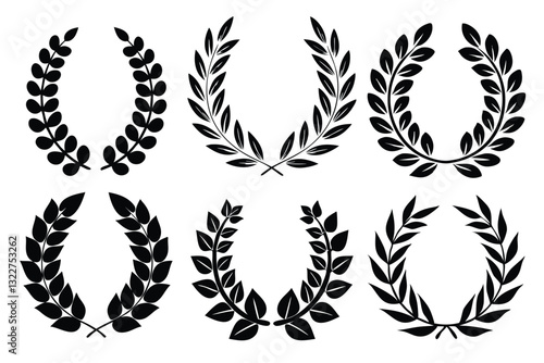 laurel wreath vector. Wreath Vector Set